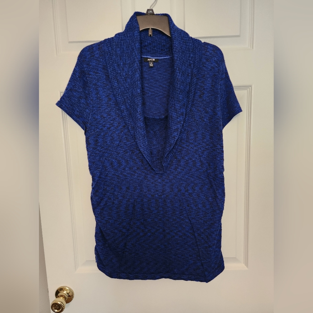 Royal Blue Sparkley Cowl Neck Sweater